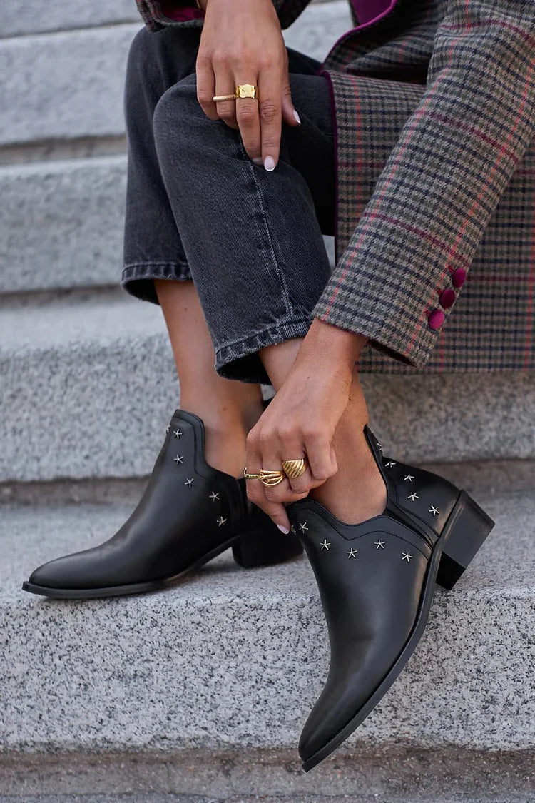 Sadie | Star Studded Ankle Boots