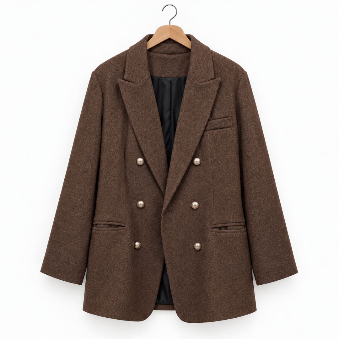 Lisa | Double-Breasted Tweed Blazer