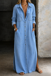 Andrea | Long Button Down Dress
