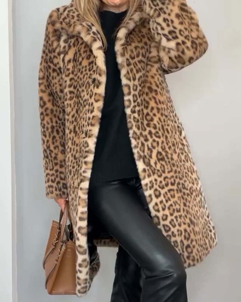 Lysandra Elegant Leopard Coat