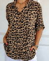Susan | Fashion Blouses with Leopard Print