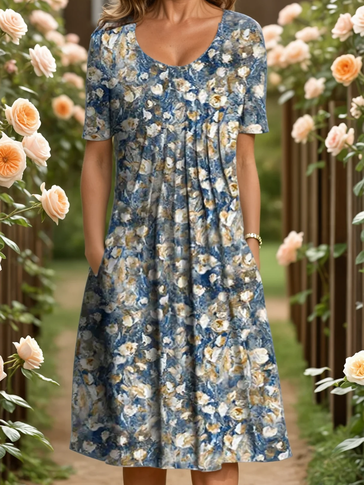 Harper | Elegant Dress with Tummy Coverage