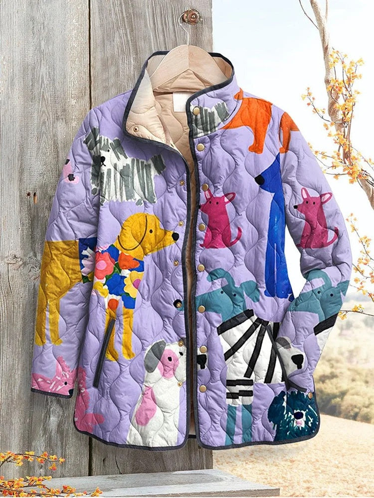 Marlowe Floral Print Quilted Jacket