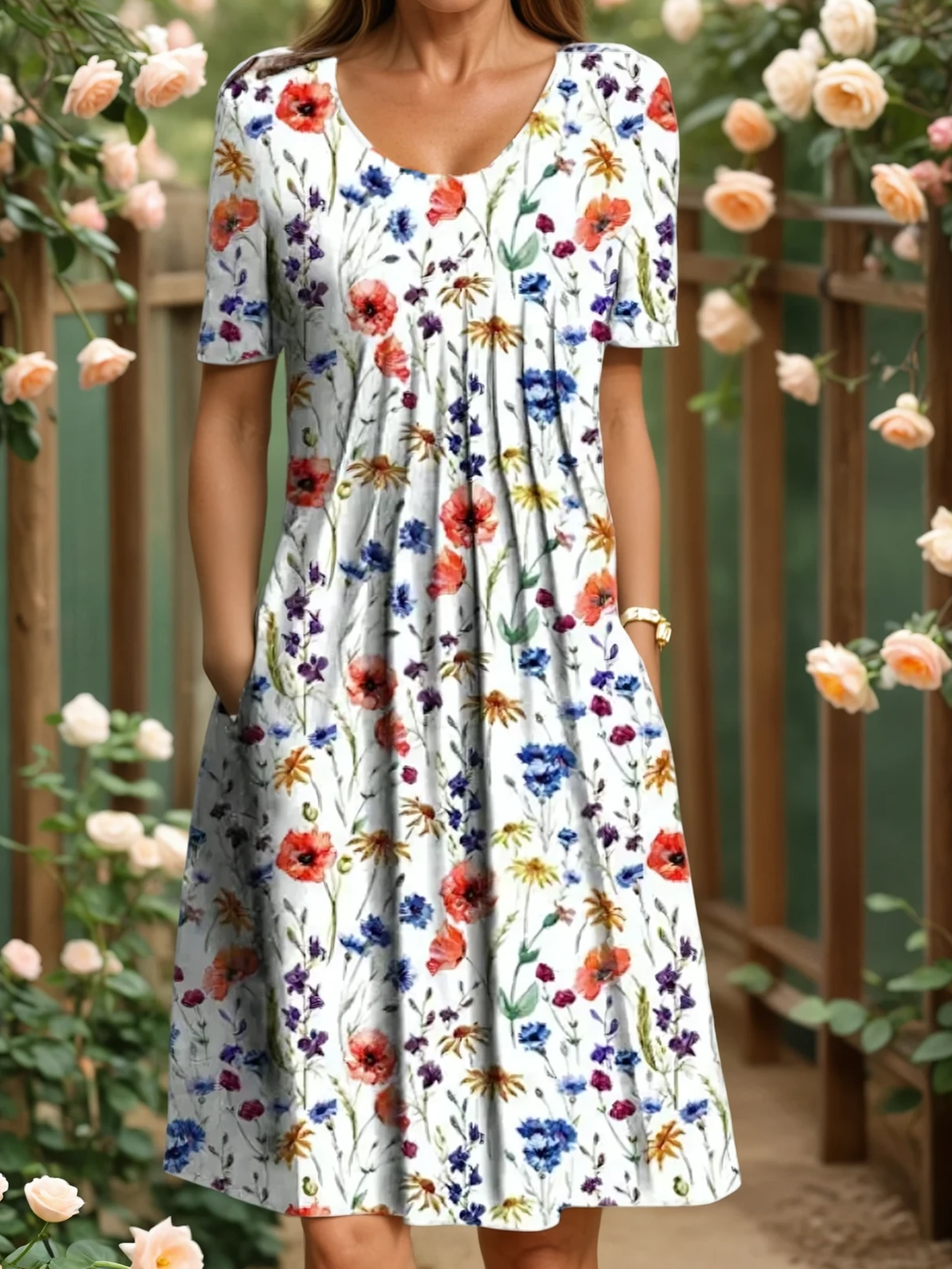 Harper | Elegant Dress with Tummy Coverage