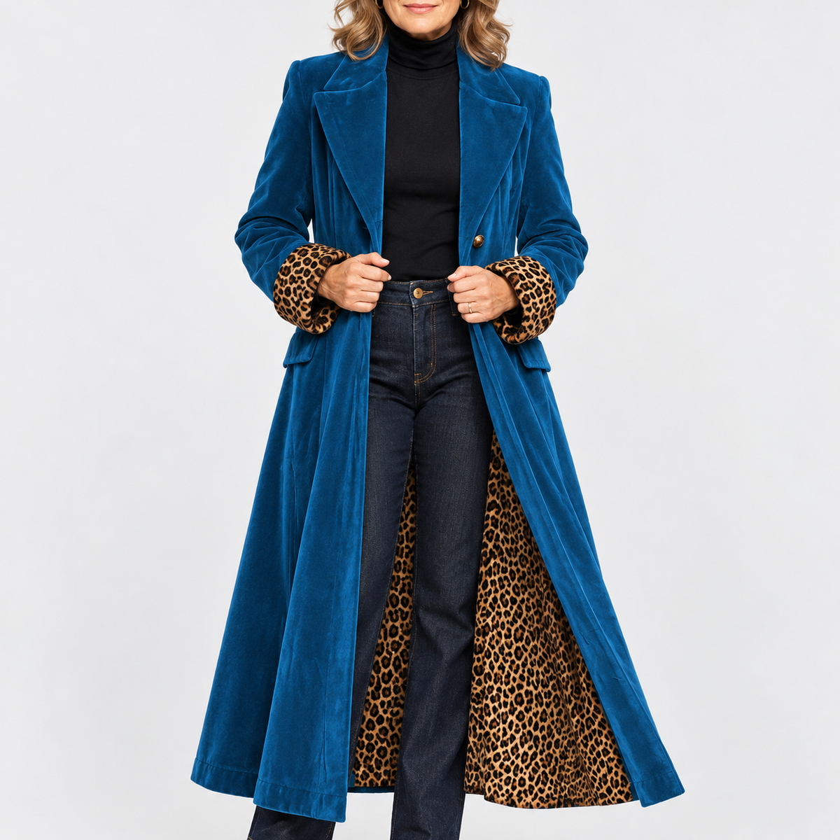 Madison | Leopard-Lined Tailored Coat