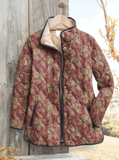Marlowe Floral Print Quilted Jacket