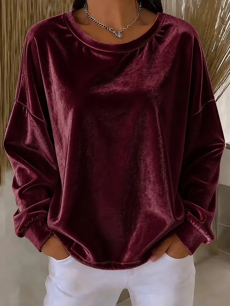 Aria Satin Oversized Sweatshirt