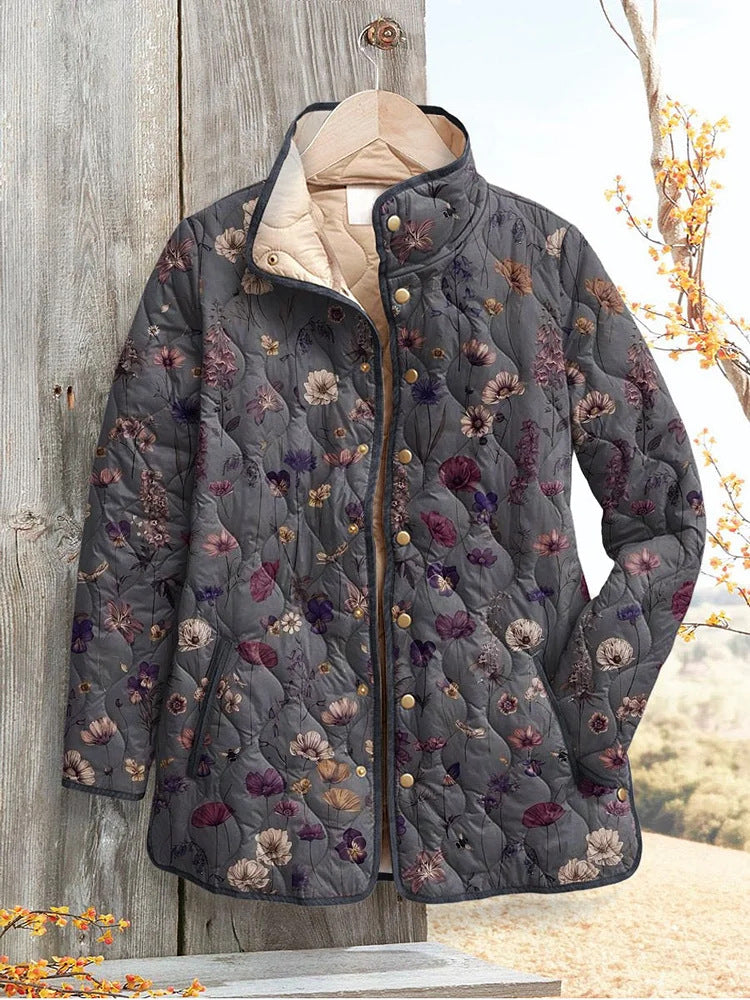 Marlowe Floral Print Quilted Jacket