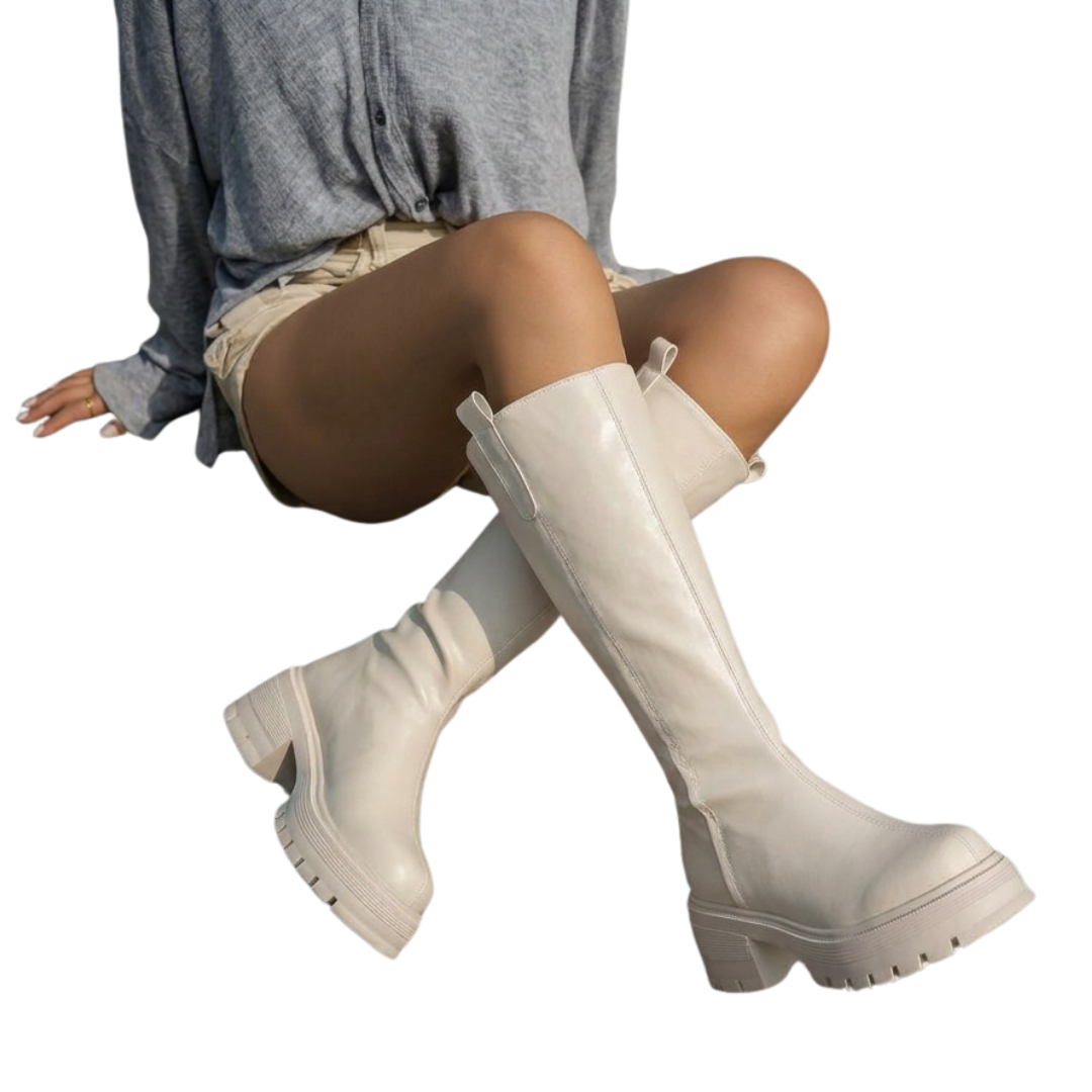 BRITTA – Cozy Fleece-Lined Tall Shaft Booties