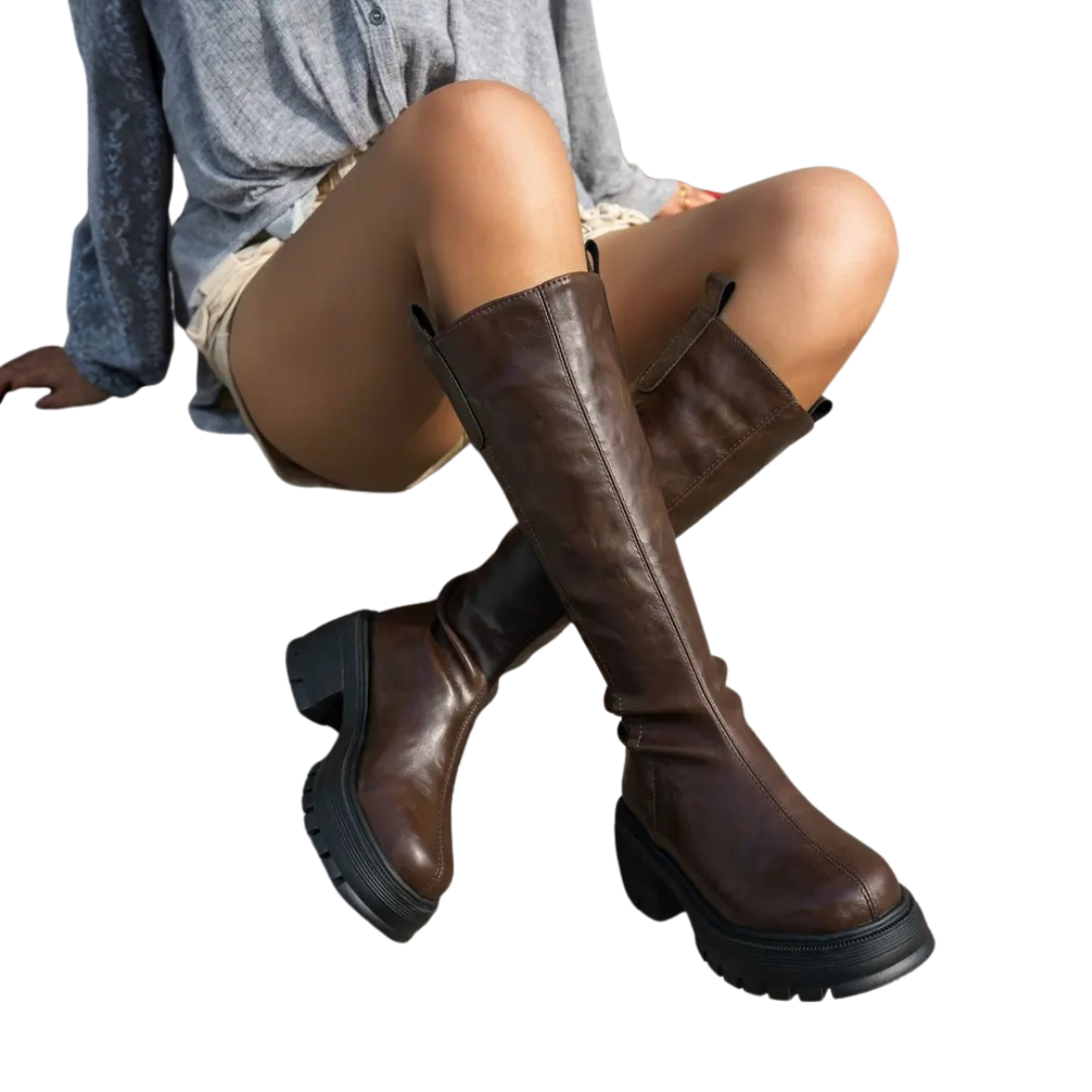 BRITTA – Cozy Fleece-Lined Tall Shaft Booties