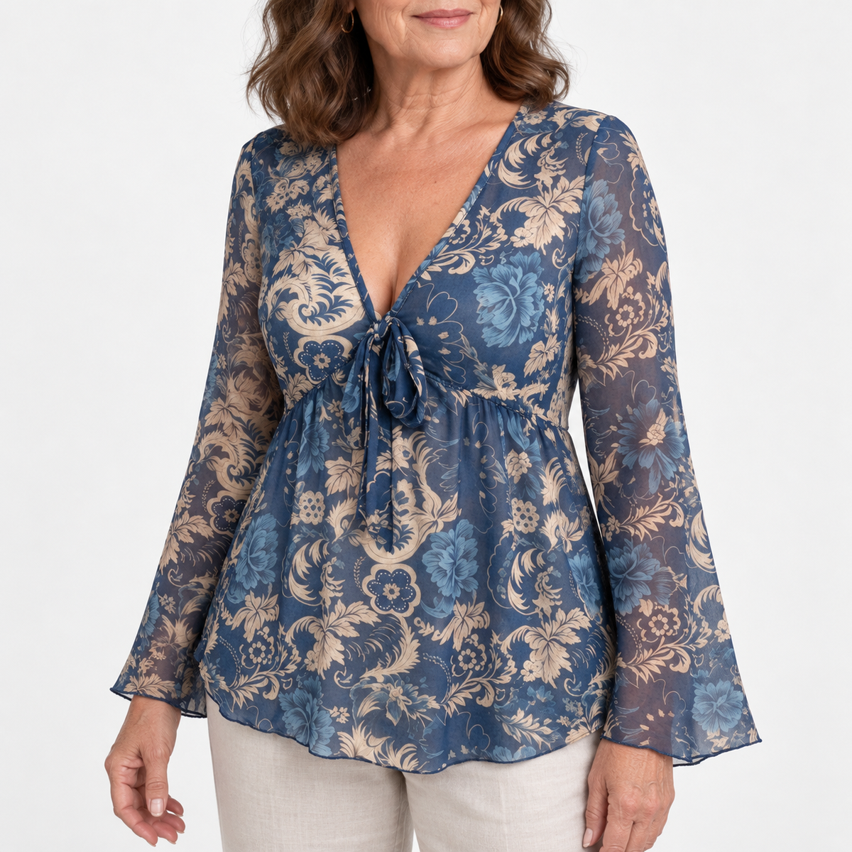 Melinda | Floral V Neck