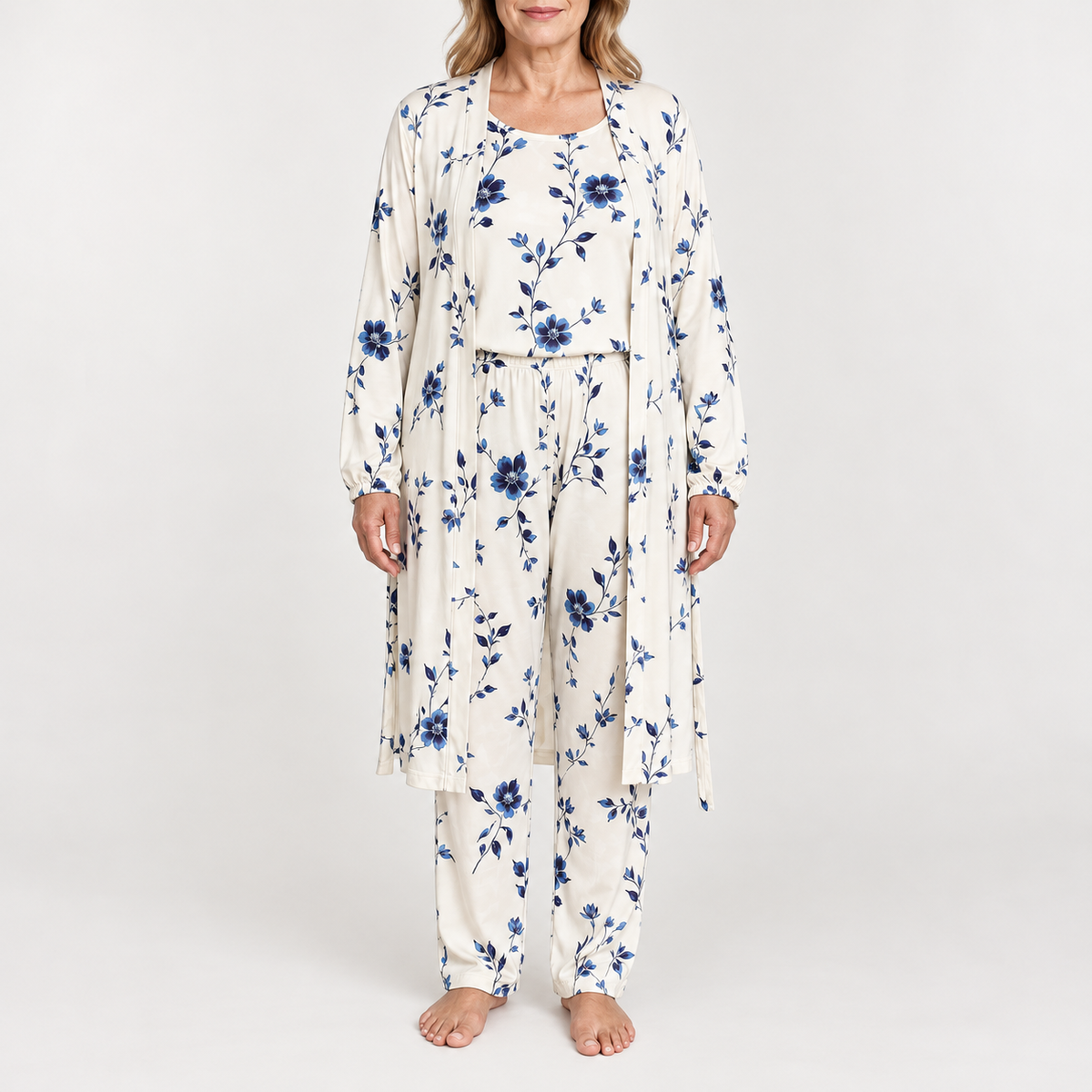 Kathy | 3-Piece Vintage Floral Pyjama Set