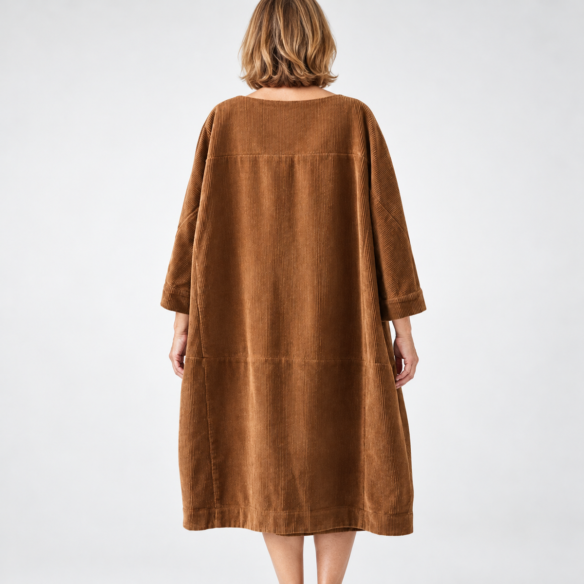 Amy | Relaxed Corduroy Midi Dress