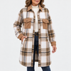 Solenne | Brushed Plaid Longline Shacket