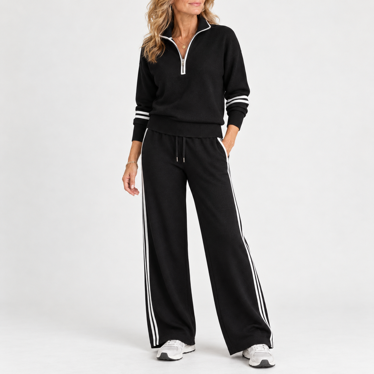 Kate | Comfy Pull Demi-Zip & Pantalon