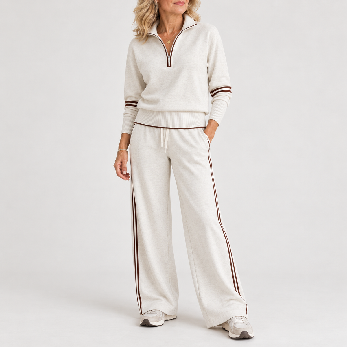 Kate | Comfy Pull Demi-Zip & Pantalon