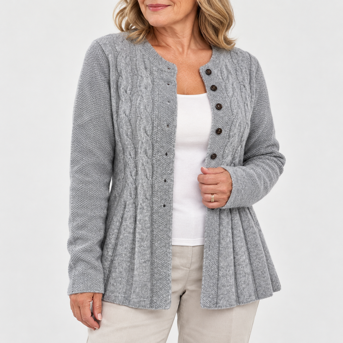 Selina | Ribbed Button Cardigan
