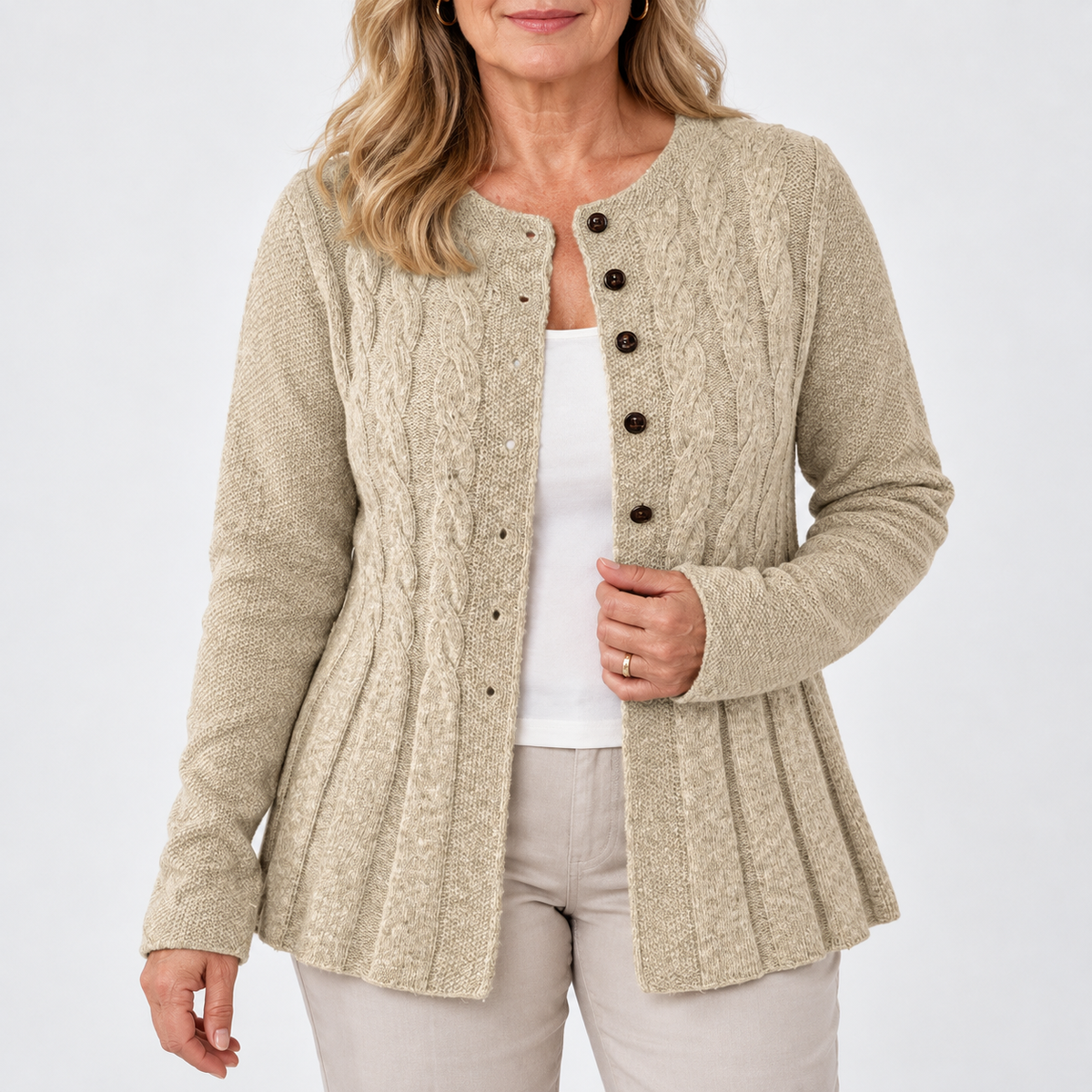 Selina | Ribbed Button Cardigan