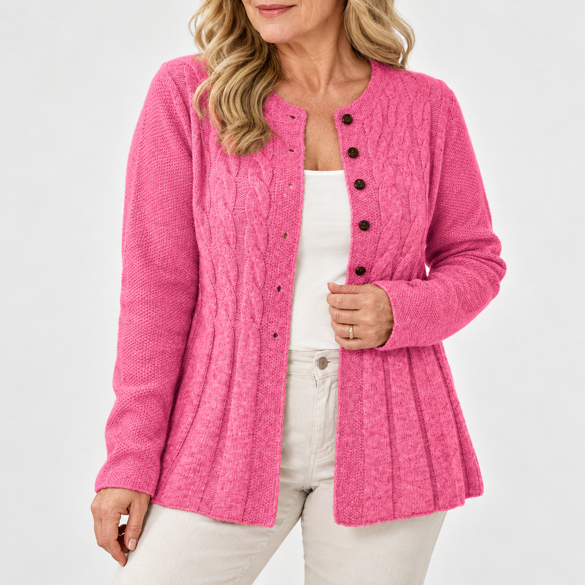 Selina | Ribbed Button Cardigan