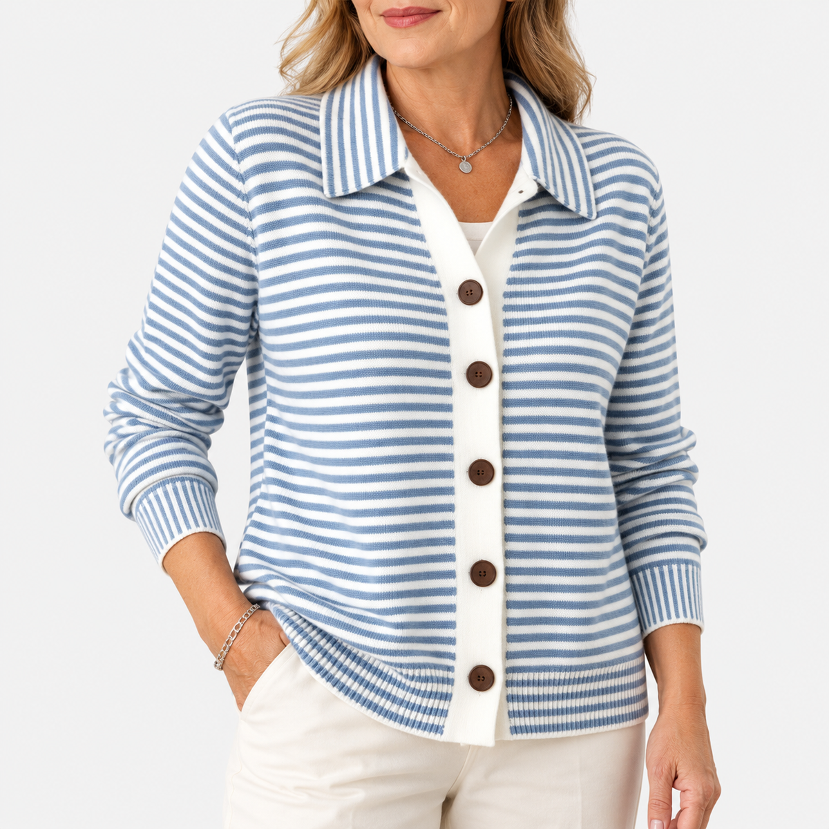 Marie | Comfy Striped Cardigan