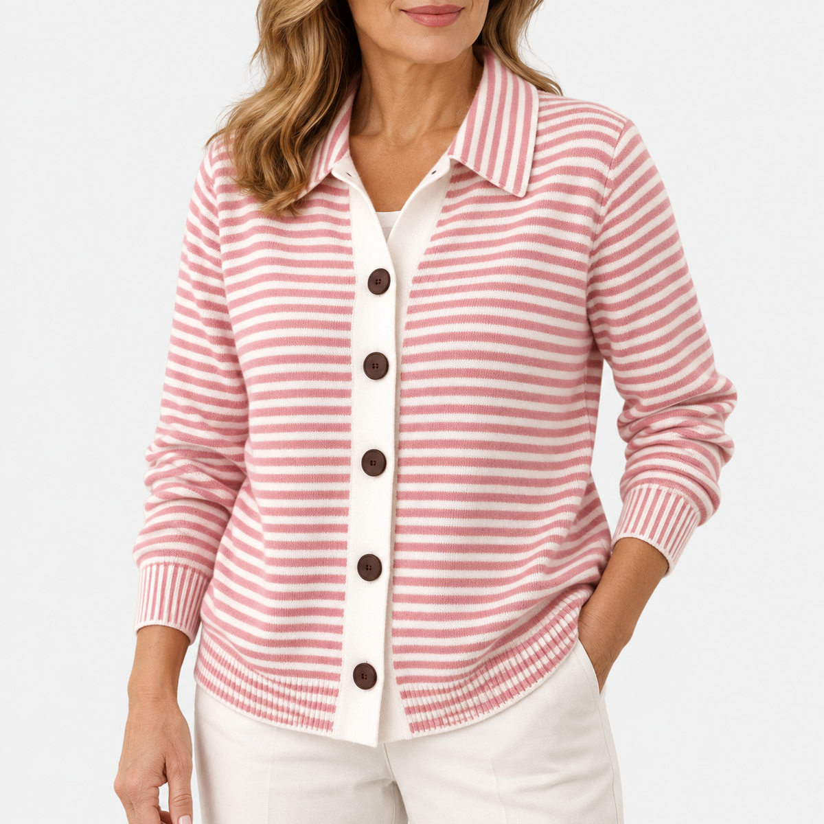 Marie | Comfy Striped Cardigan