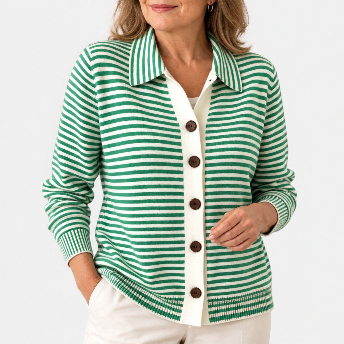 Marie | Comfy Striped Cardigan
