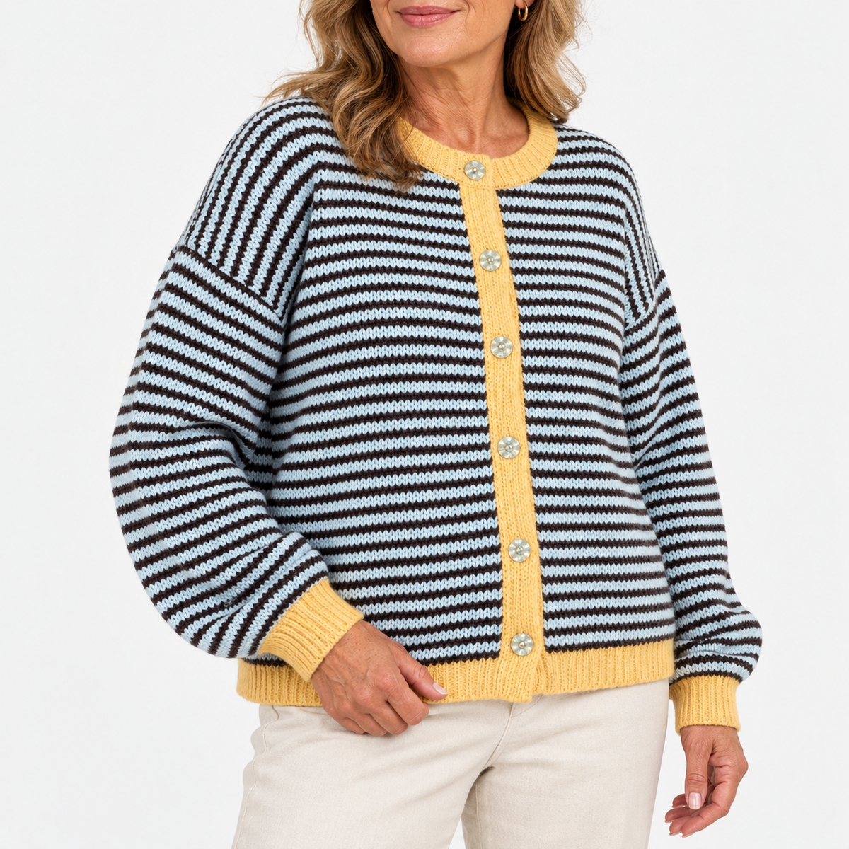 Sandy | Striped Knitted Cardigan