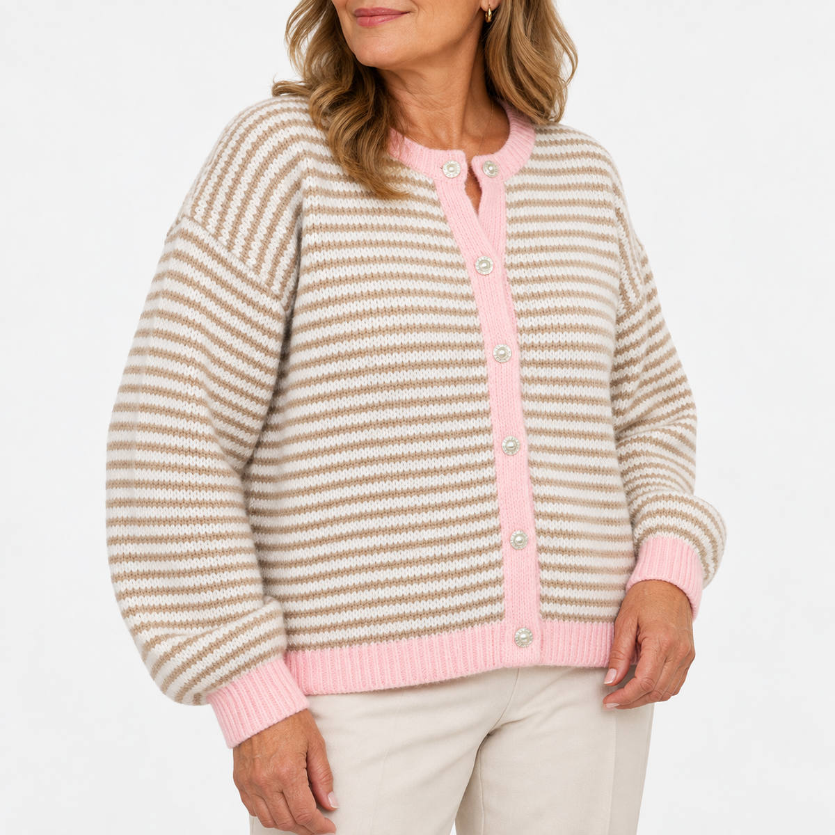 Sandy | Striped Knitted Cardigan