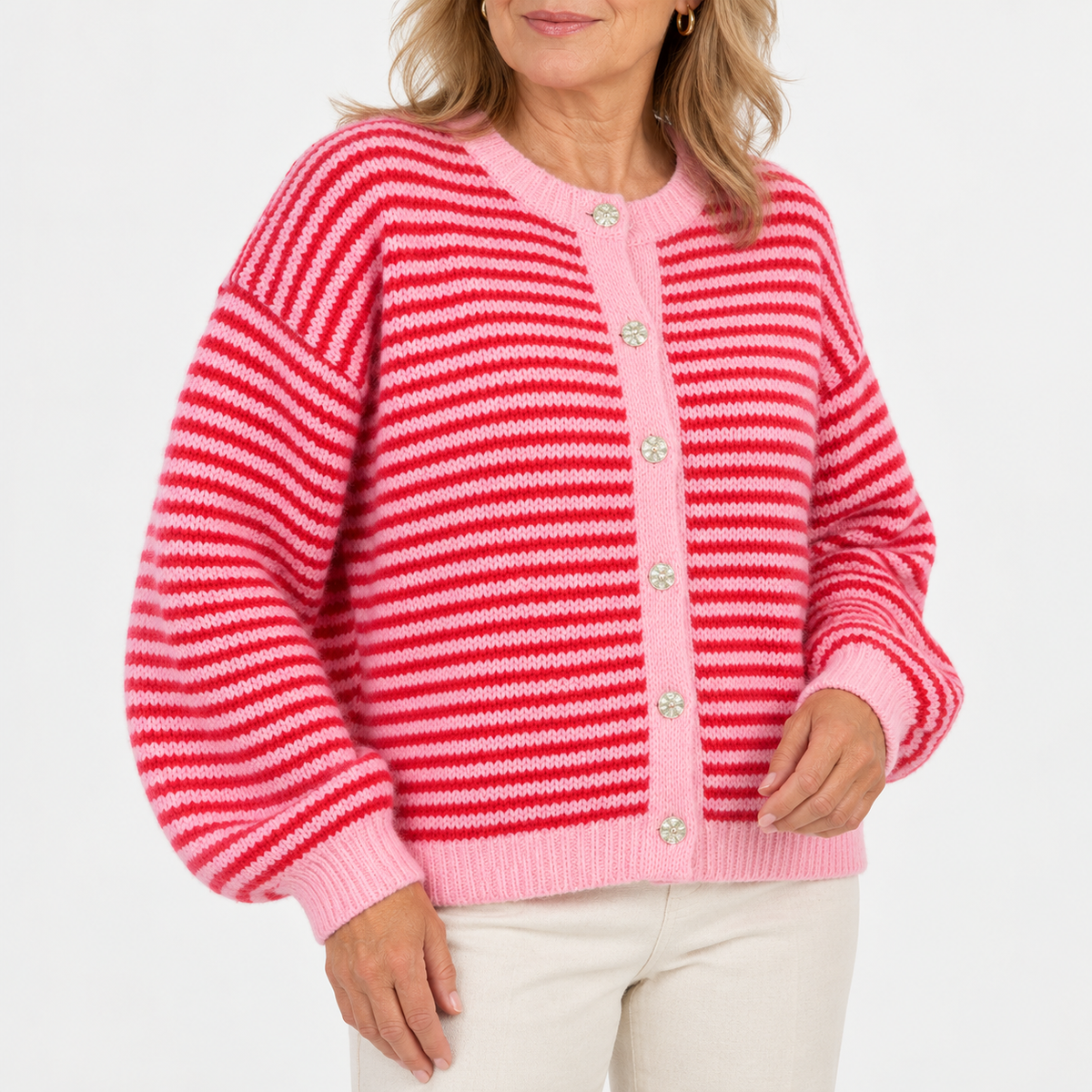 Sandy | Striped Knitted Cardigan