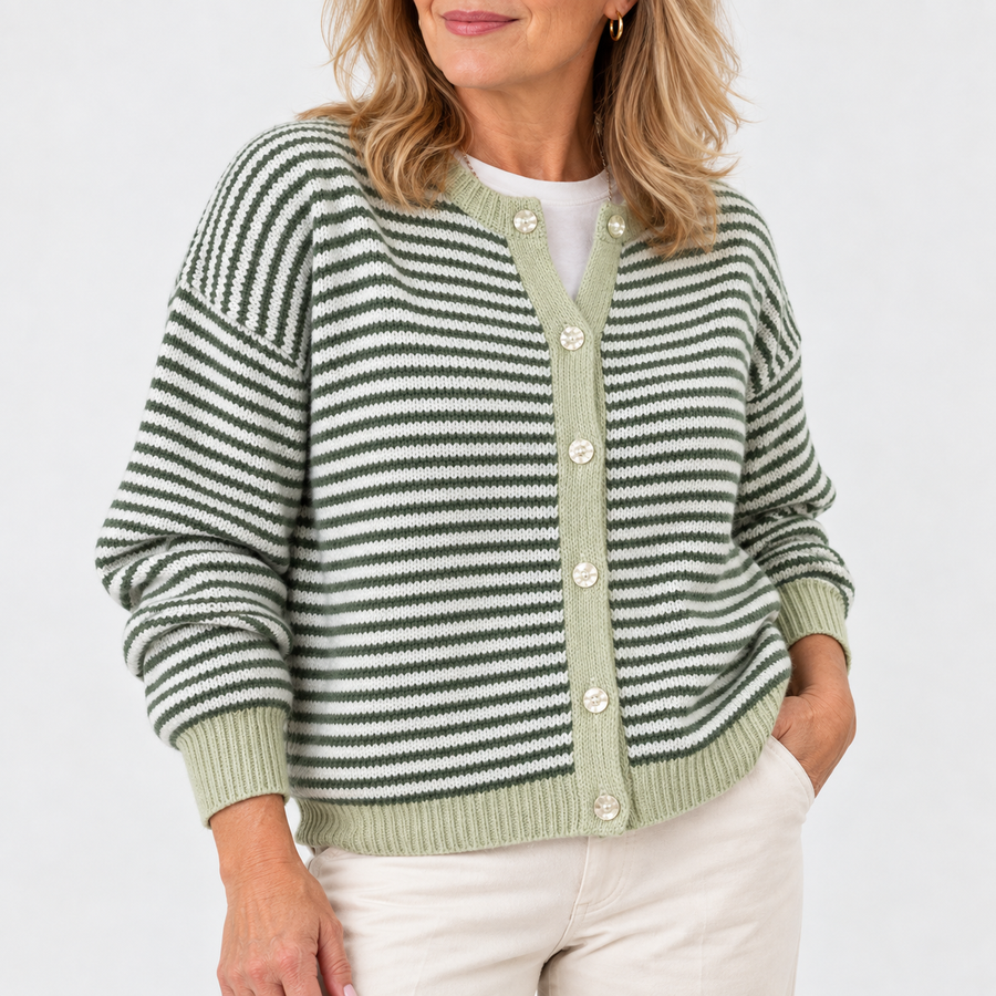 Sandy | Striped Knitted Cardigan