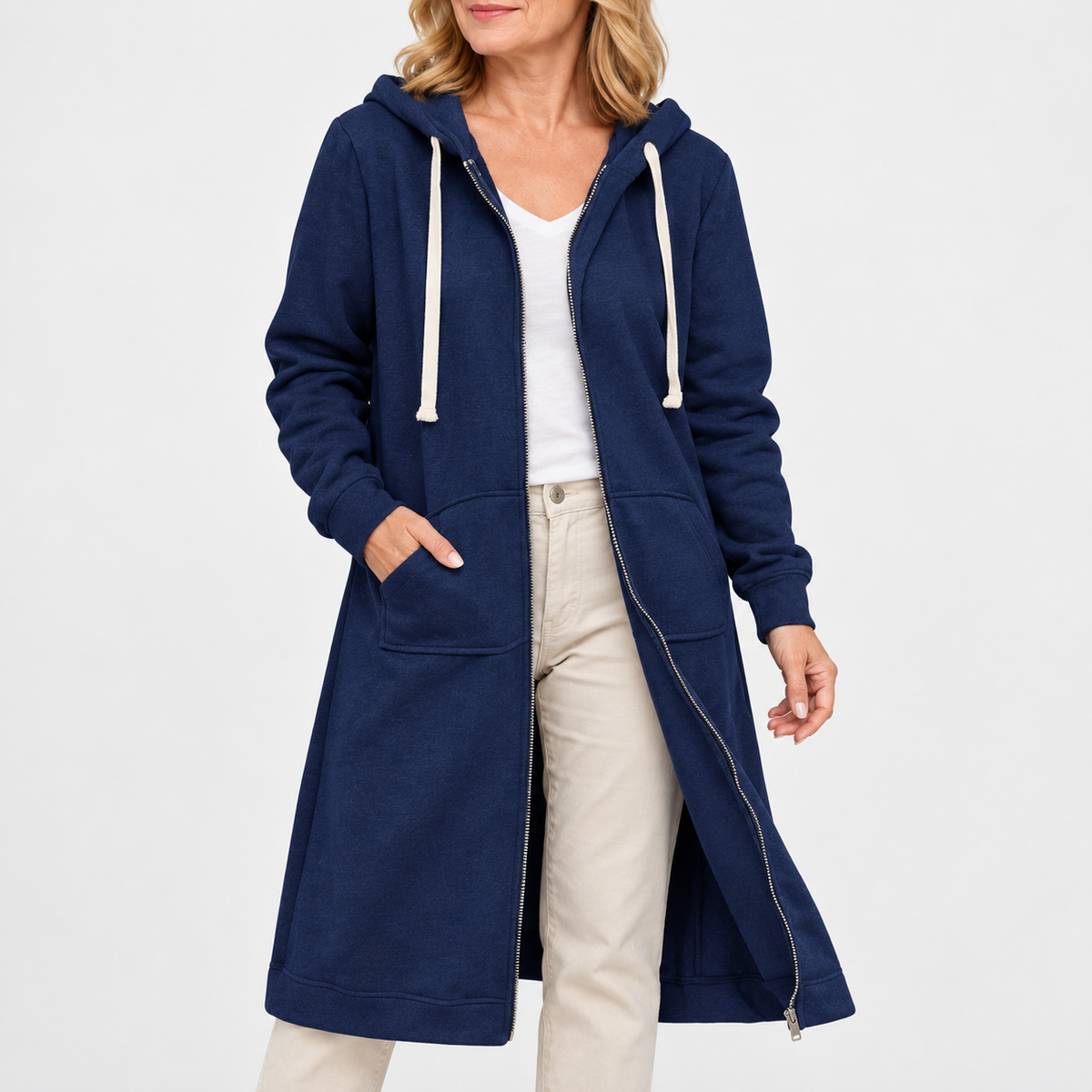 Brixley | Zip-Up Longline Cardigan
