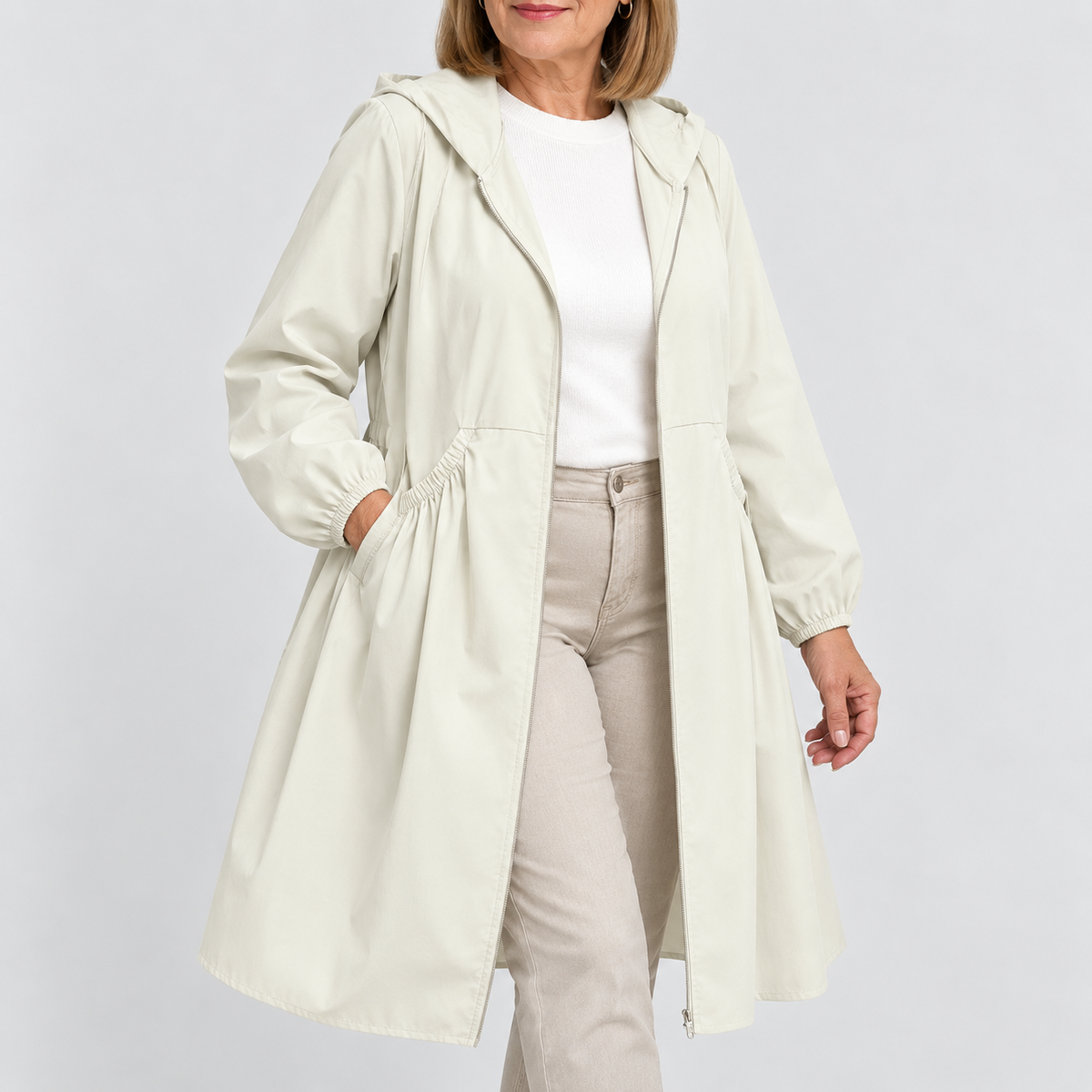 Elara | Curve Cinch Hooded Coat