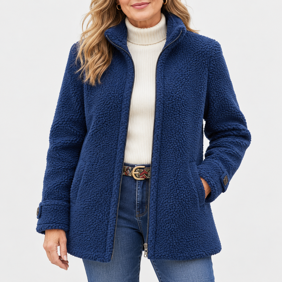 Vanessa | Cozy Sherpa Full Zip Fleece Jacket