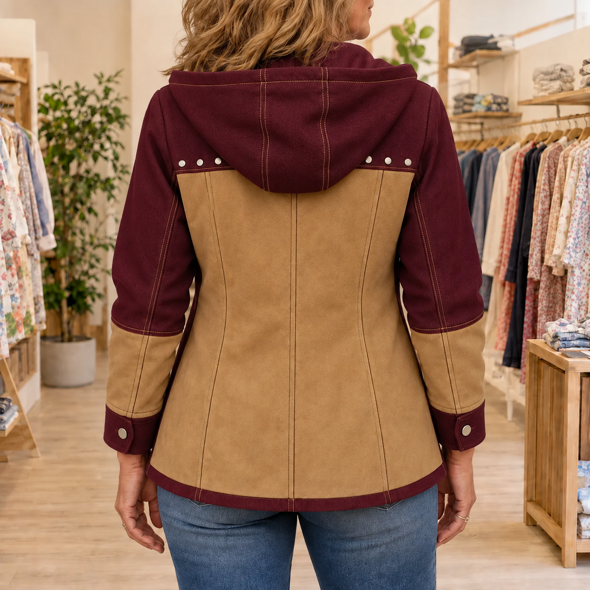 Emily Patchwork Hooded Jacket