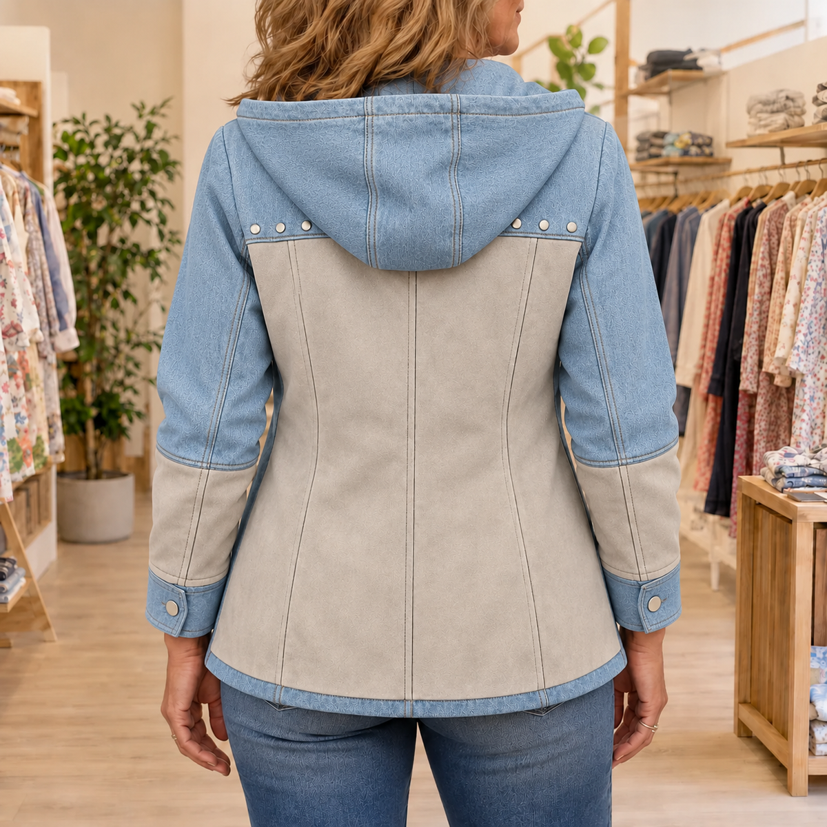 Mariella Patchwork Hooded Jacket