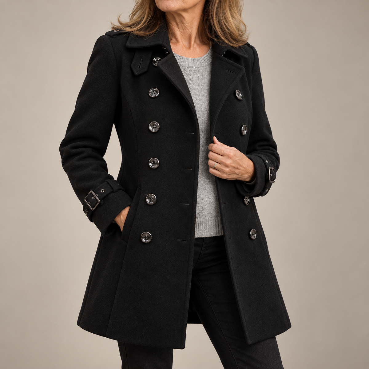 Danielle Elegant Longline Trench Coat