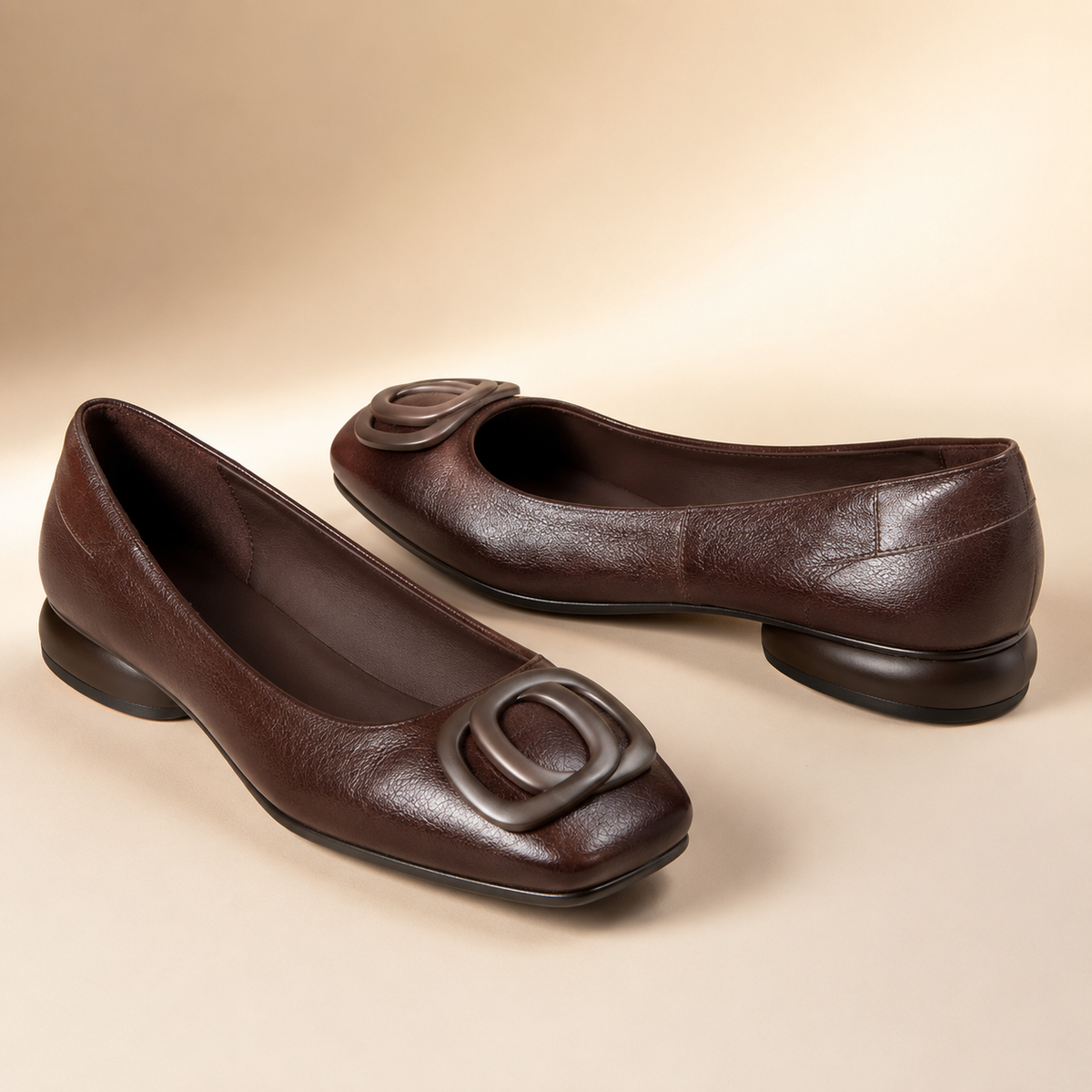 Opium Leather Flats