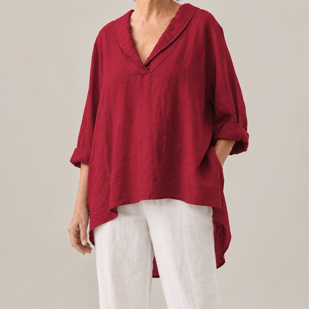 Elowen Relaxed V-Neck Blouse