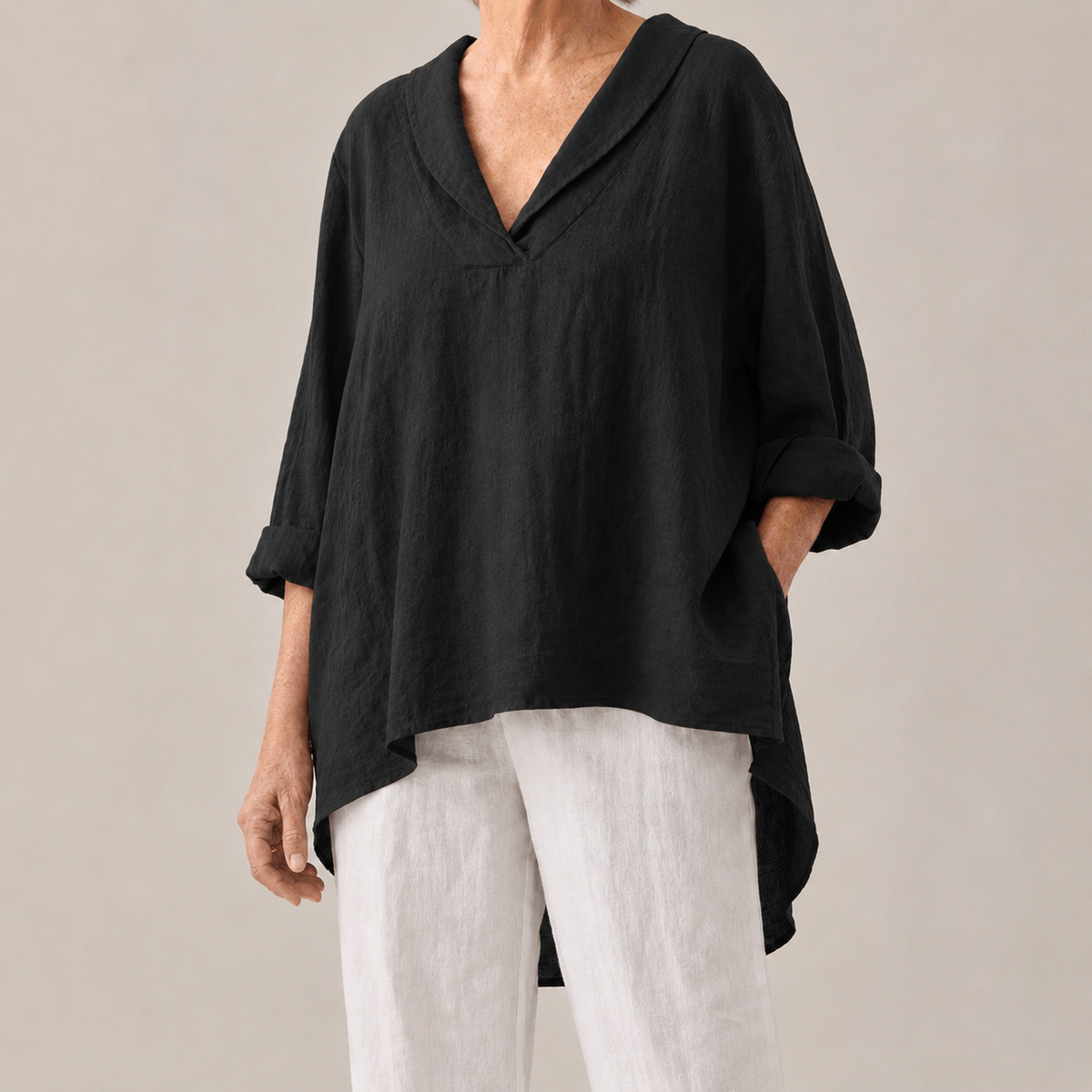 Elowen Relaxed V-Neck Blouse