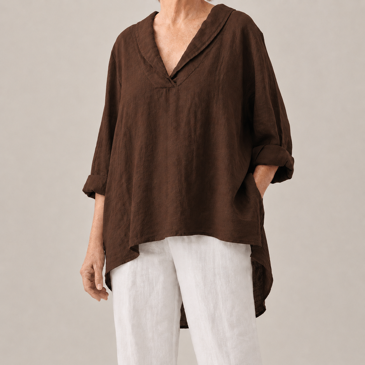 Elowen Relaxed V-Neck Blouse