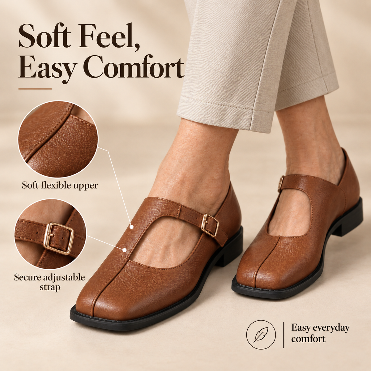 Rosalie | Comfort Leather Flats