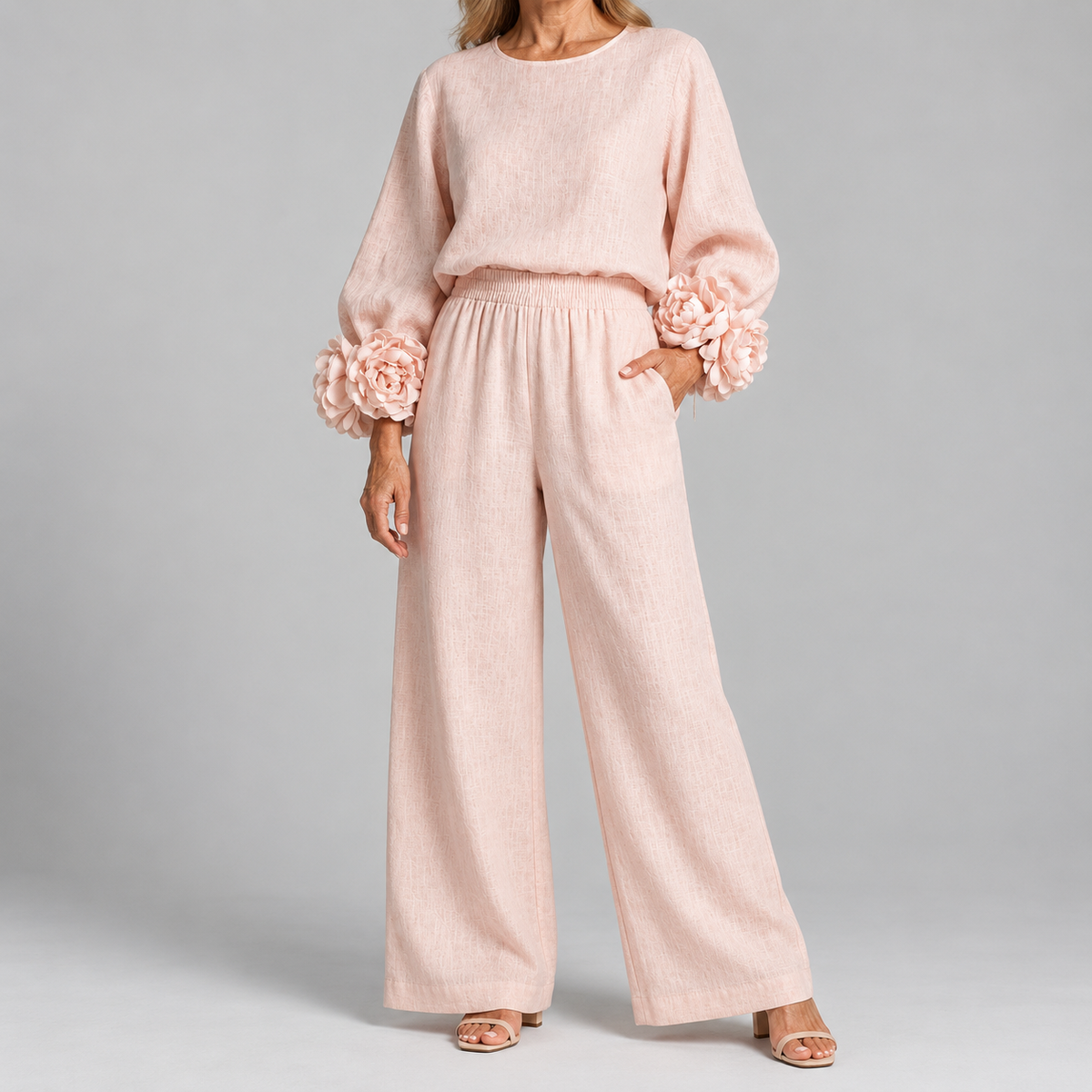 ROSALIE FLORAL CUFF TWO-PIECE SET