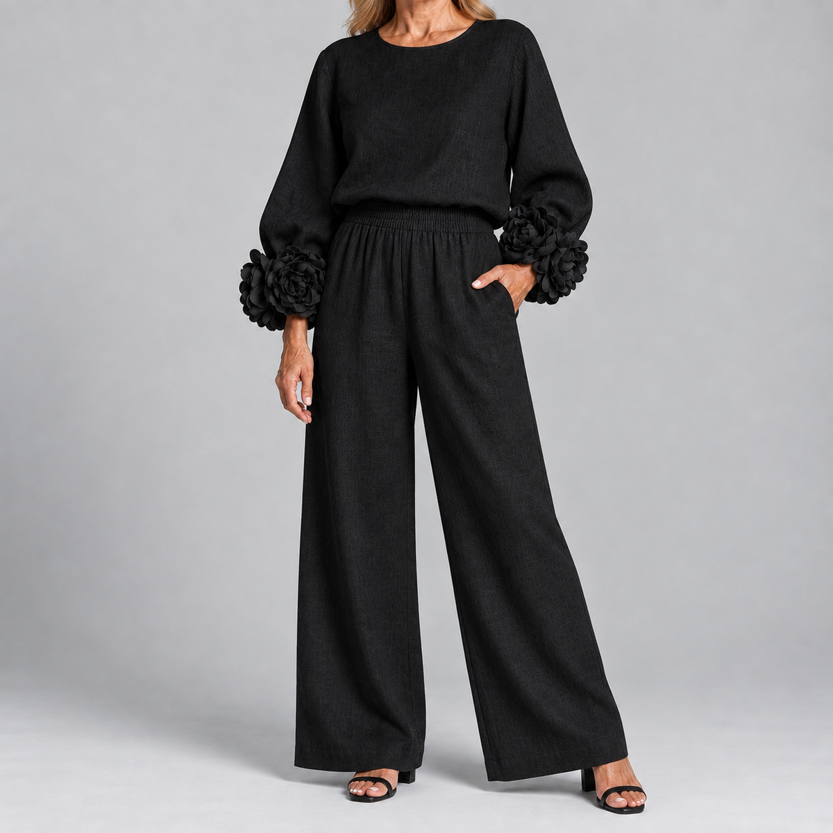 ROSALIE FLORAL CUFF TWO-PIECE SET