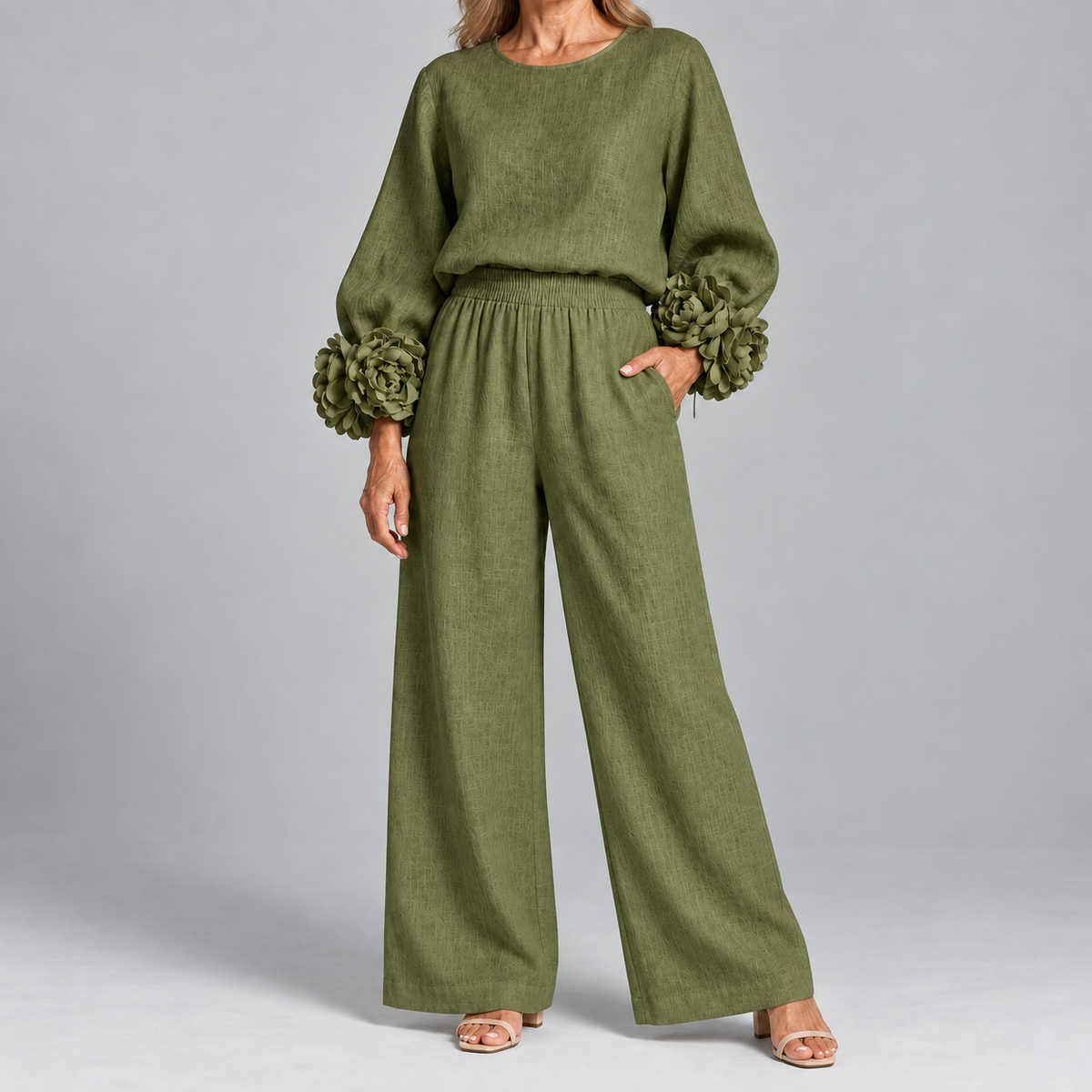 ROSALIE FLORAL CUFF TWO-PIECE SET