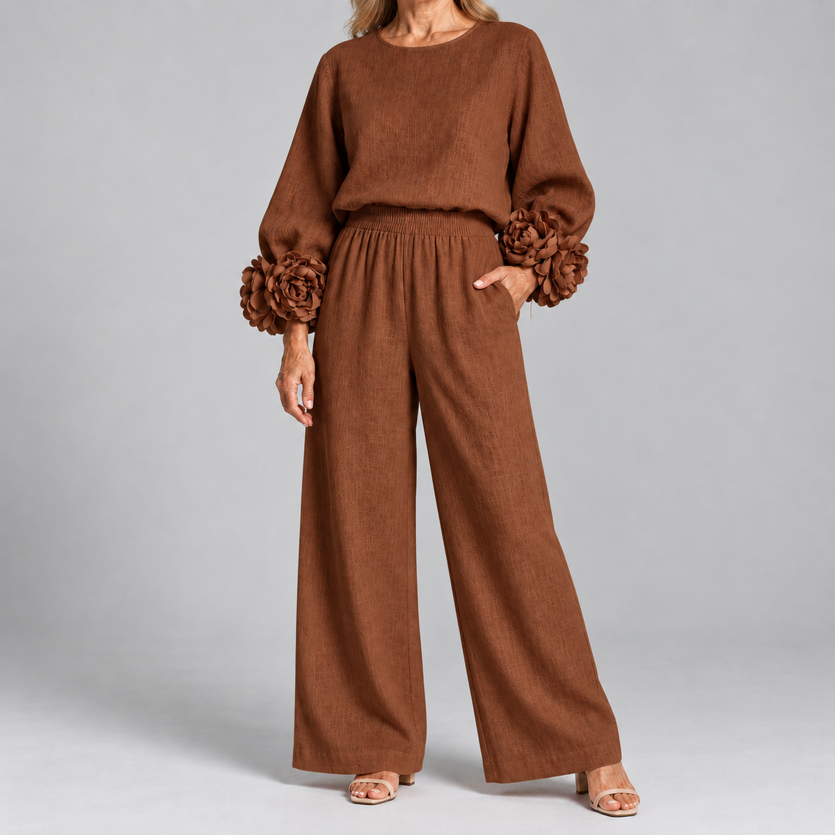 ROSALIE FLORAL CUFF TWO-PIECE SET