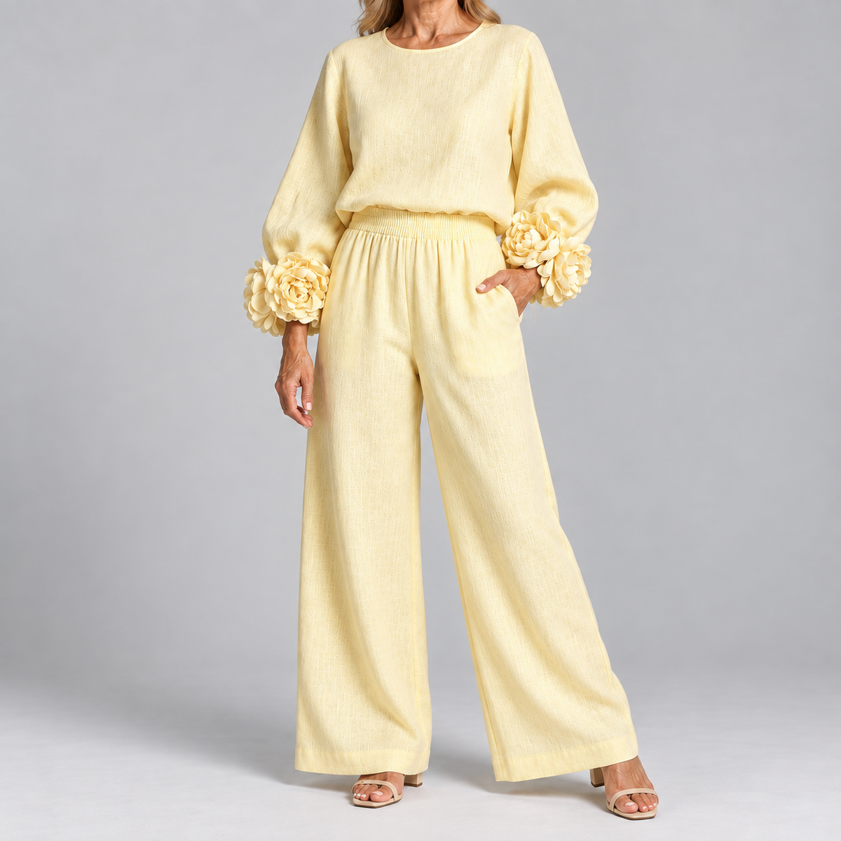 ROSALIE FLORAL CUFF TWO-PIECE SET