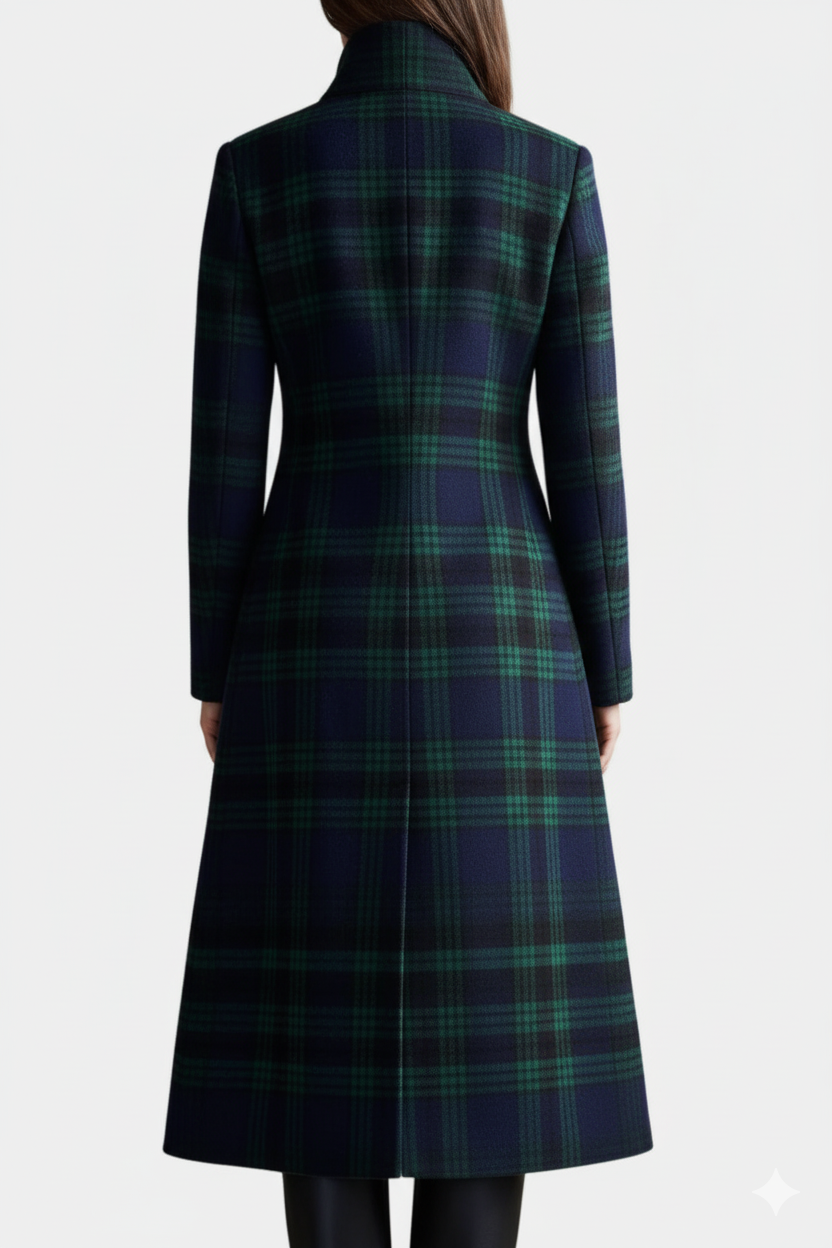 Glendine Elegant Plaid Coat