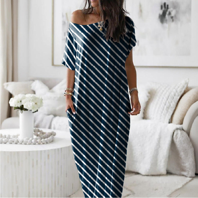 Oversized Off-Shoulder Casual Dress