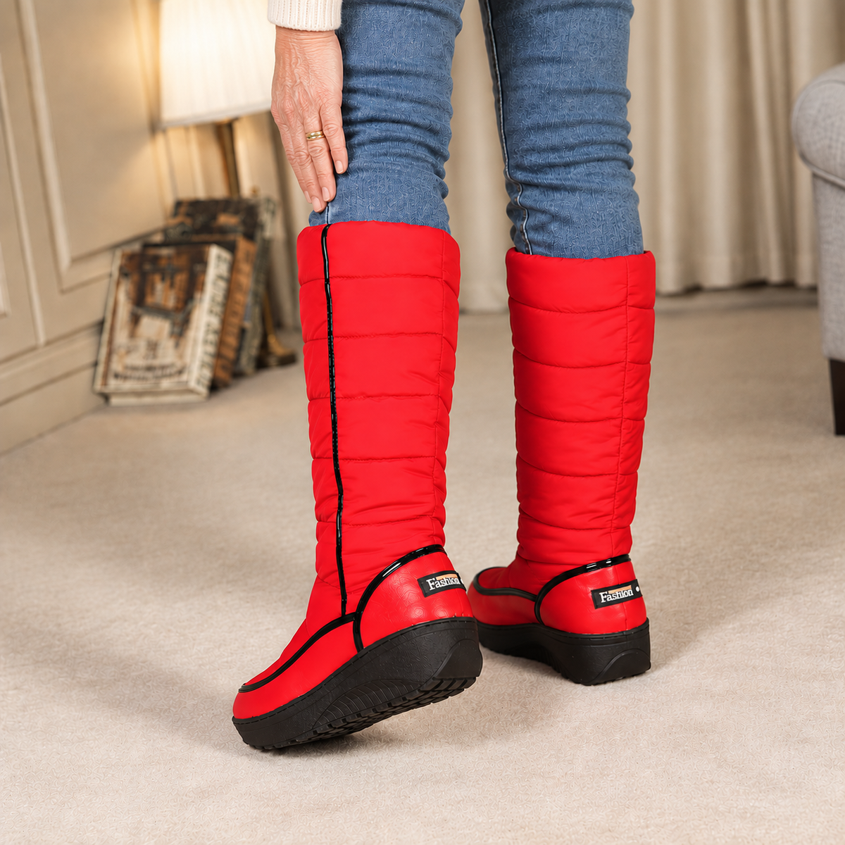 Marisol | Knee-High Faux Fur-Lined Boots