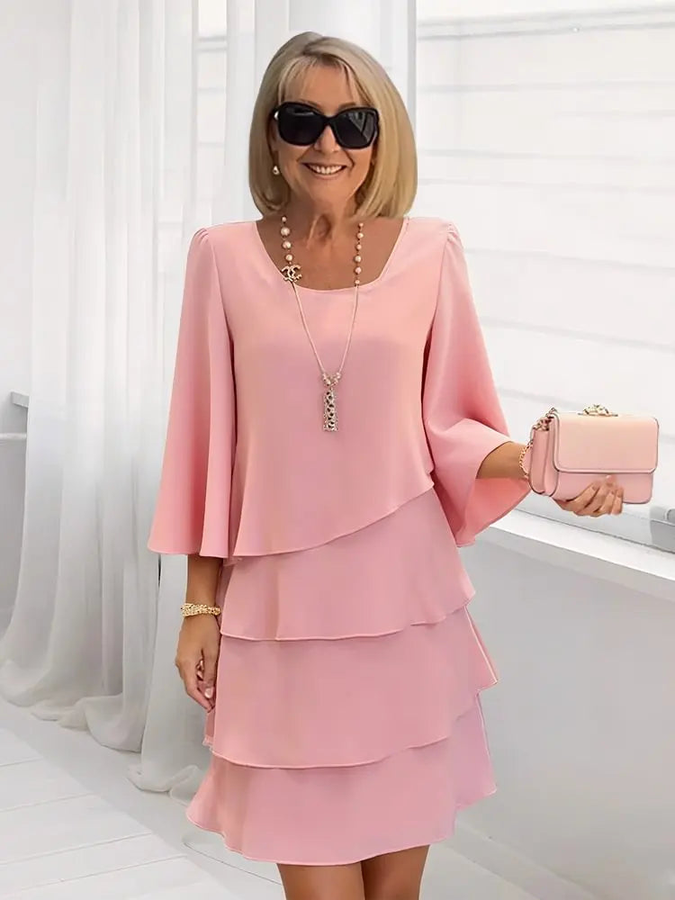 Elegant Comfort Ruffle Dress